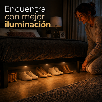 Set 3 Focos LED Adheribles con Control Remoto