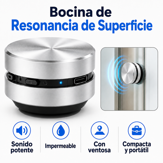 Bocina Portátil de Resonancia para Casco y Ducha