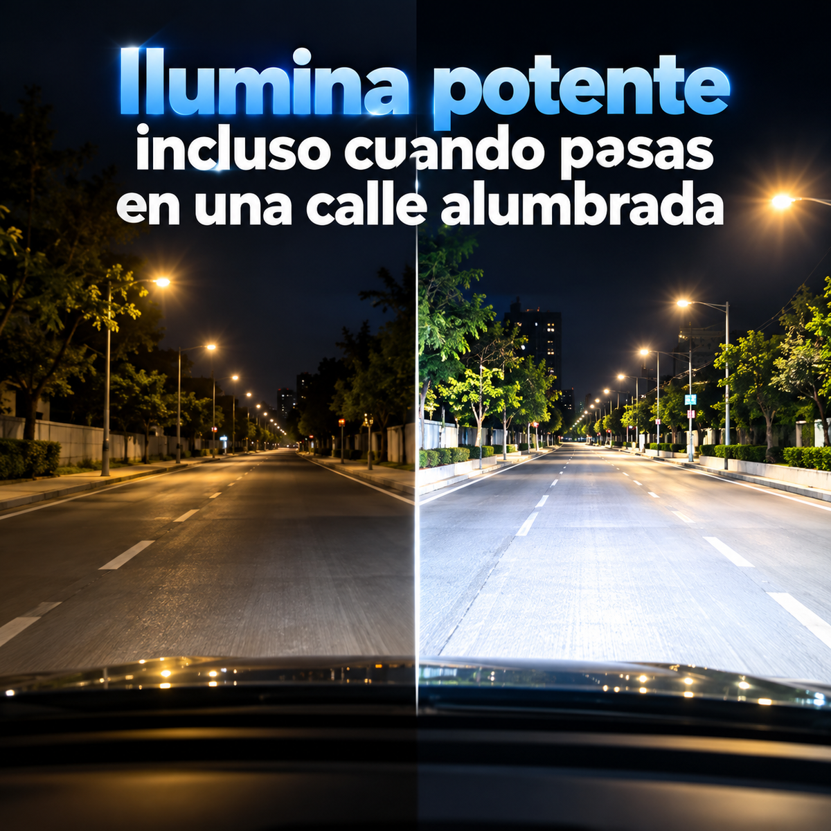 Faro LED: 3 Lupas de Alto Rendimiento, Luz Bicolor + Largo Alcance