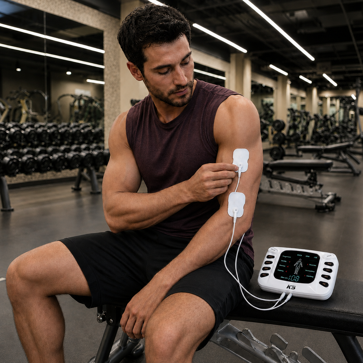 Electroestimulador Muscular Antiestrés: Sandalias + Parches