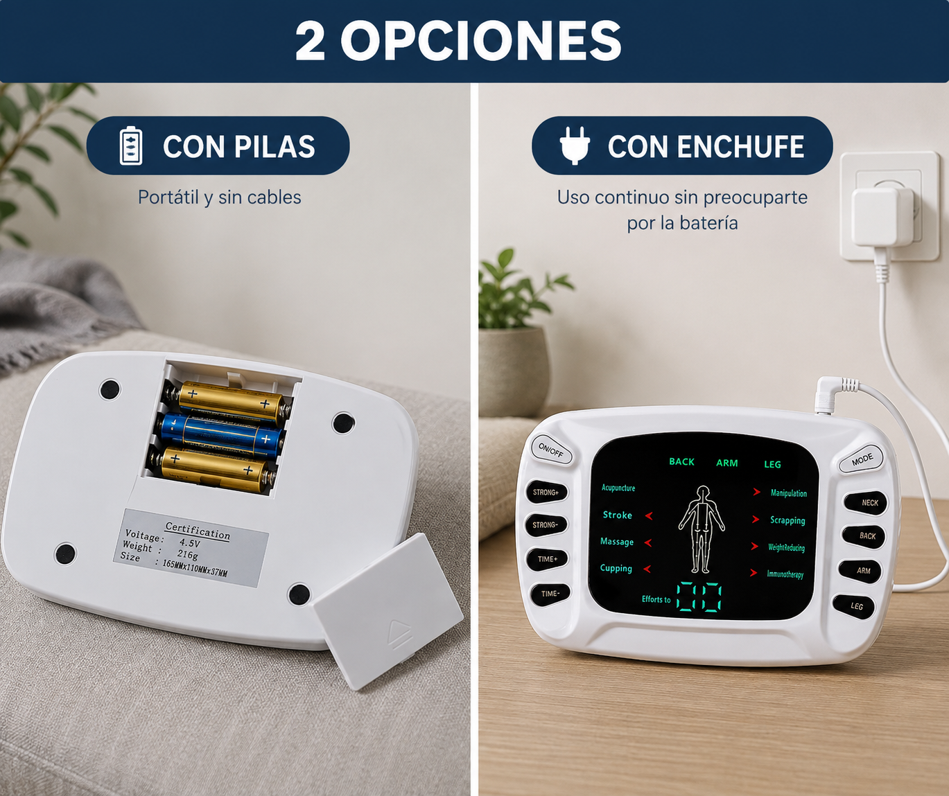 Electroestimulador Muscular Antiestrés: Sandalias + Parches