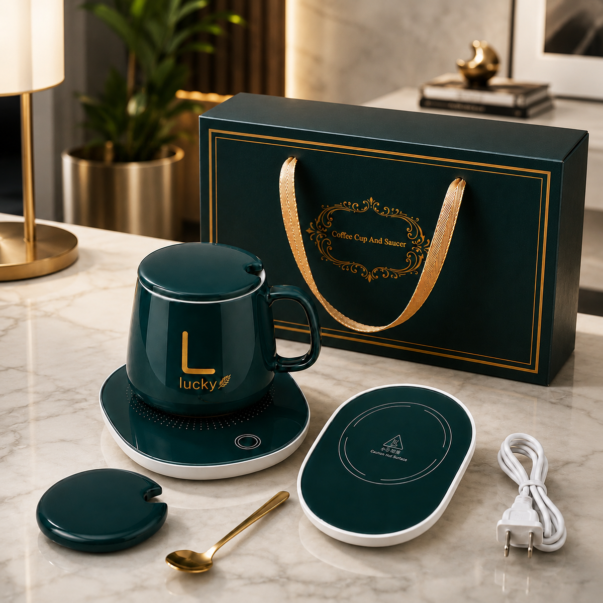 Sartén Doble Cara + Taza con Base Calentadora = ¡Combo para desayunos express!