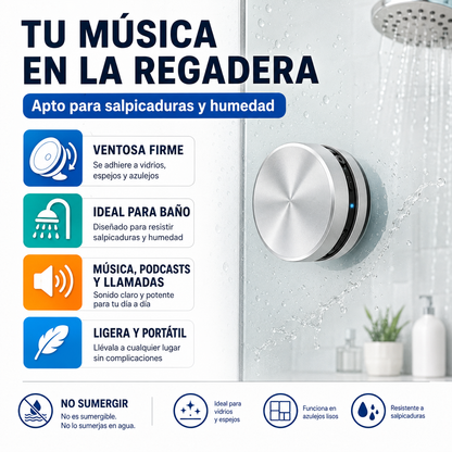 Bocina Portátil de Resonancia para Casco y Ducha
