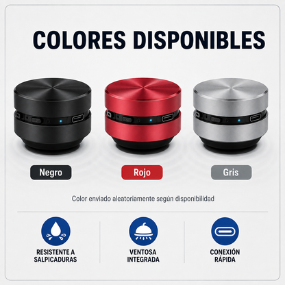 Bocina Portátil de Resonancia para Casco y Ducha