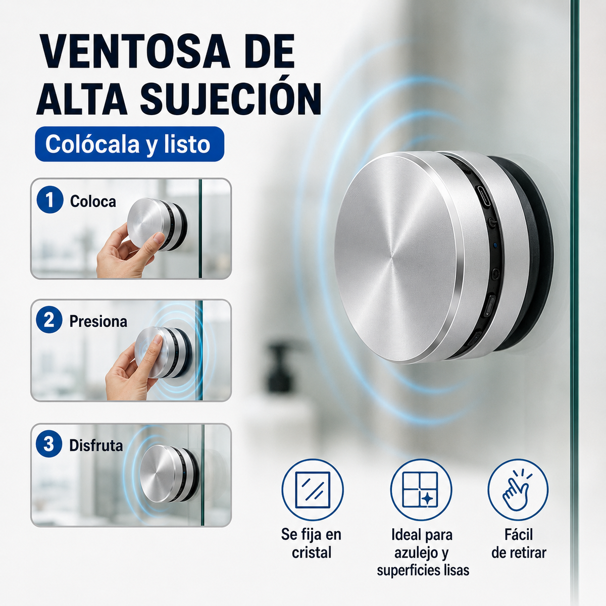 Bocina Portátil de Resonancia para Casco y Ducha