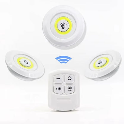 Set 3 Focos LED Adheribles con Control Remoto